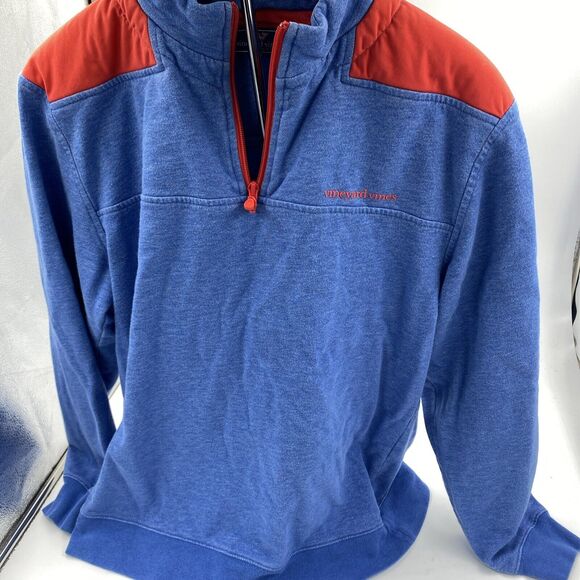Vineyard Vines Other - Vineyard Vines Mens Blue And Red Colorblock Pullover M 1K1003